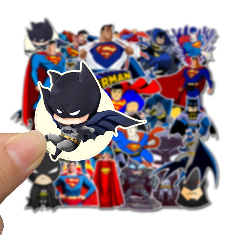 Sticker 45 miếng hình dán superman vs Batman