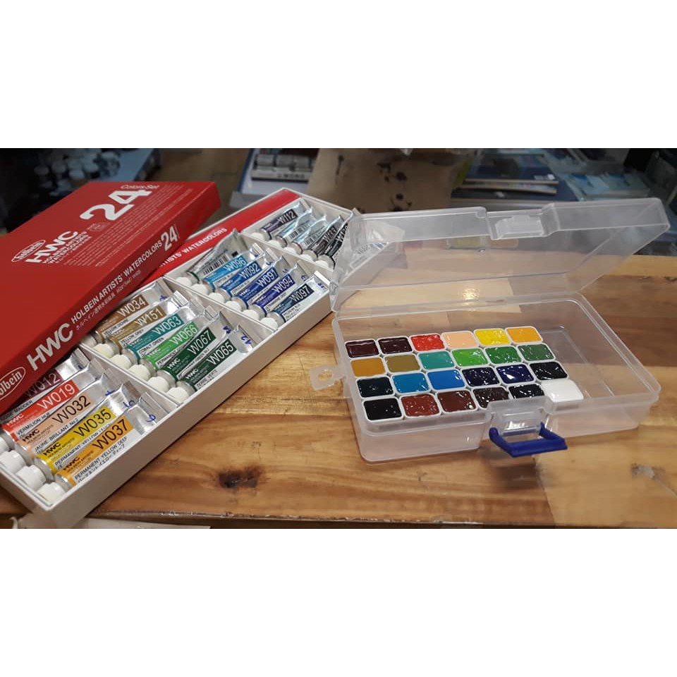 Pocket màu nước Holbein12/18/24 màu /Holbein Watercolor Pocket 12/18/24 colors
