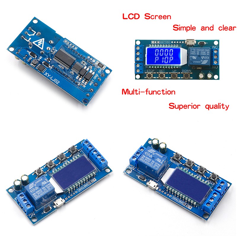 1 Mô Đun Rơ Le Hẹn Giờ XY-LJ02 6-30V Màn Hình LCD