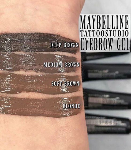 GEL KẺ CHÂN MÀY MAYBELLINE TATTOO STUDIO WATERPROOF BROW GEL.