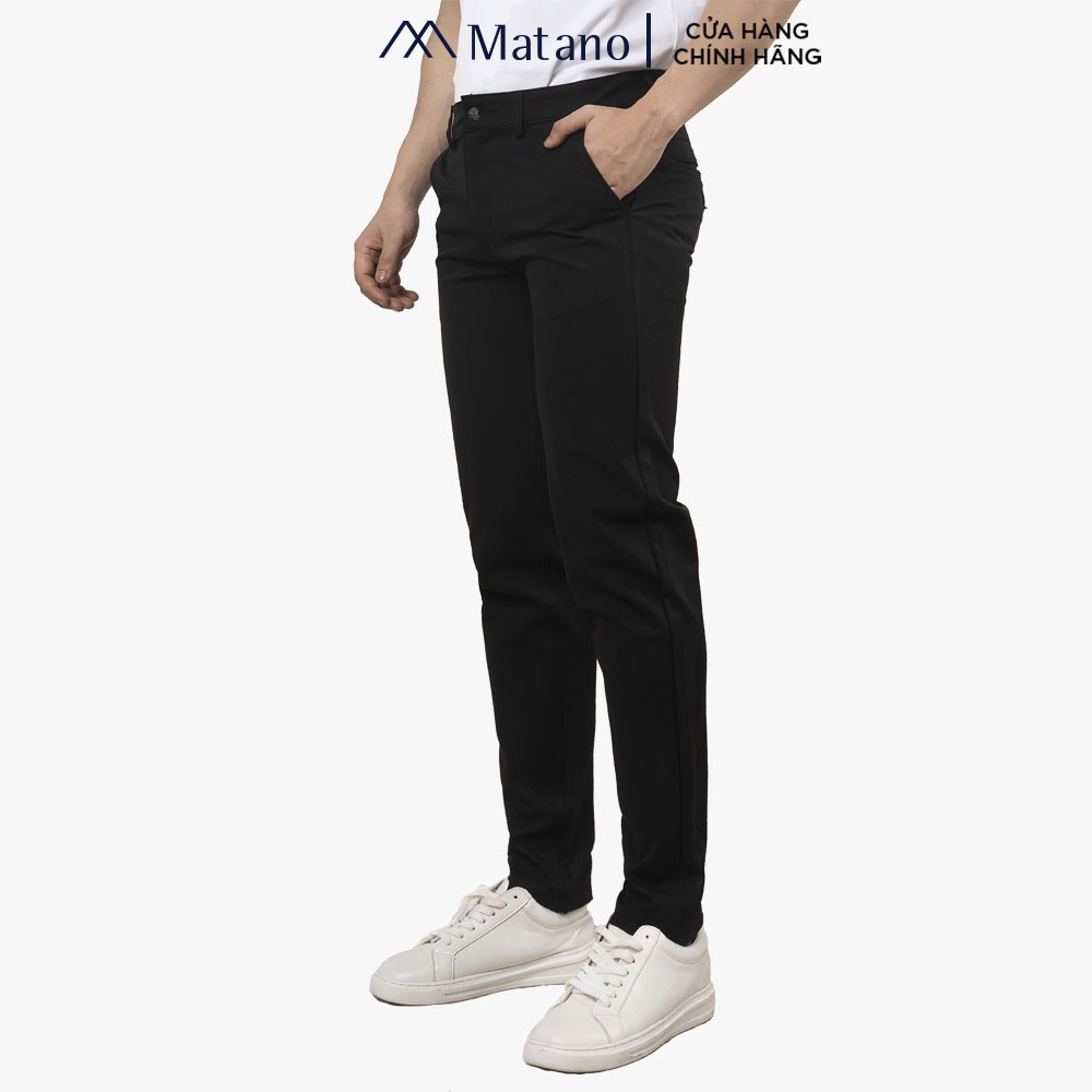 Quần kaki nam MATANO QK018 kiểu dáng dài trơn, form slimfit tôn dáng, vải kaki dày dặn, co giãn tốt, mềm mại, trẻ trung