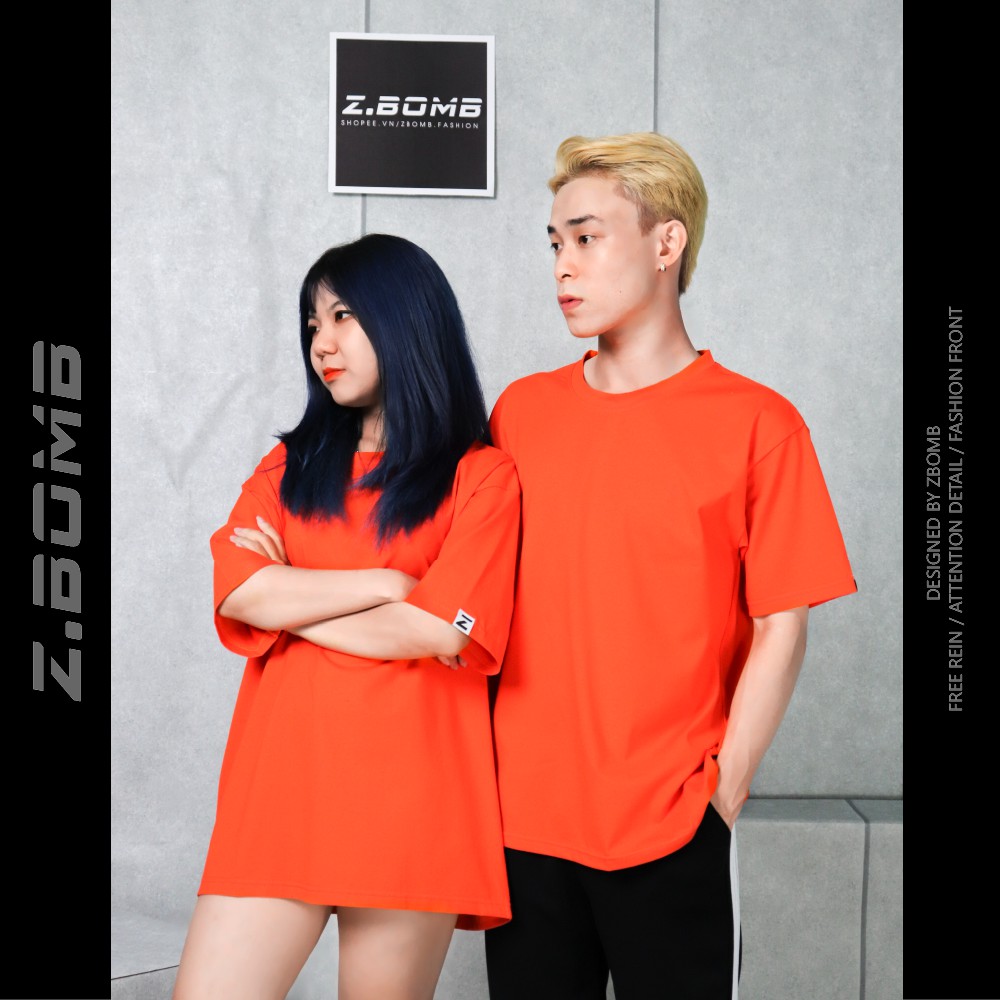 Áo Thun Oversize Dáng Unisex Nam Nữ Tay Lỡ Form Rộng Basic Tee ZBOMB | BigBuy360 - bigbuy360.vn
