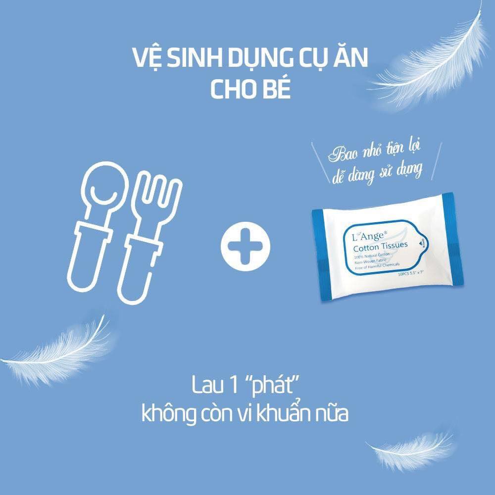 Khăn Vải Khô Đa Năng Cho Bé/Giấy Khô Đa Năng L’ANGE (100 TỜ)