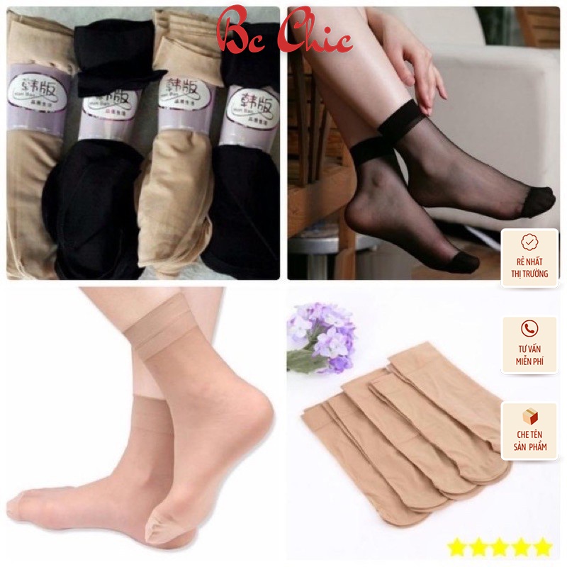 Tất Nữ , Tất Da Nữ cổ ngắn siêu dai phối đồ theo phong cách Hàn Quốc được chọn màu mã PKT761 BC_CHIC LINGERIE