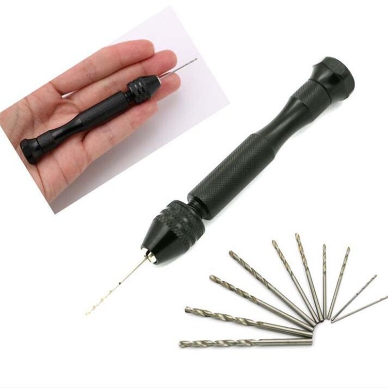 Máy Khoan Cầm Tay Mini Tốc Độ Cao Bằng Thép Không Gỉ Kèm Mũi Khoan Xoắn Và Dụng Cụ Xoay