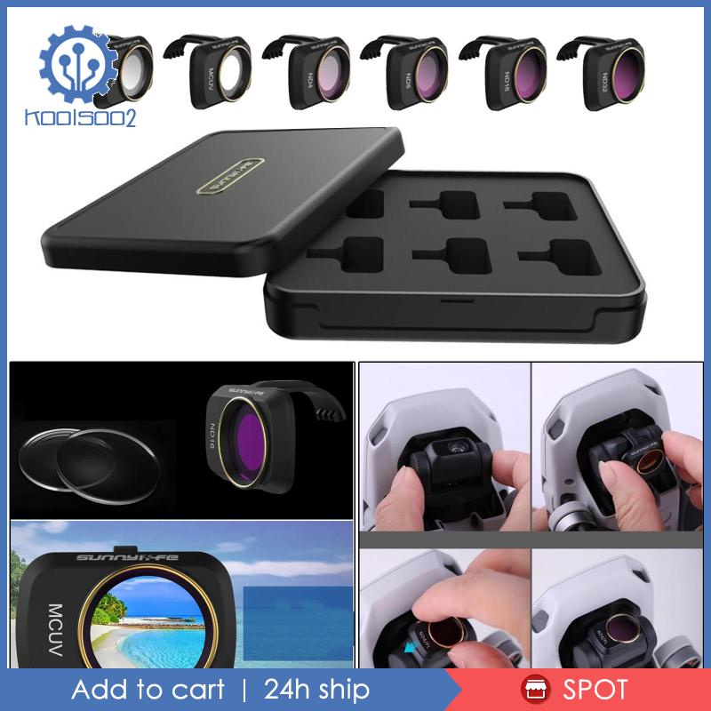 Bộ 6 Kính Lọc MCUV CPL ND Cho Camera DJI Mavic Mini / Mini 2