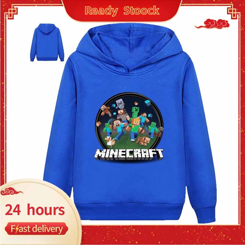 ROBLOX phim hoạt hình mùa thu em bé phổ biến áo len trẻ em thể thao dễ thương in áo trẻ em
