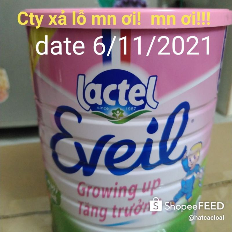 Combo 2 hộp sữa lactel eveil Pháp hộp 400g date 6/11/2021