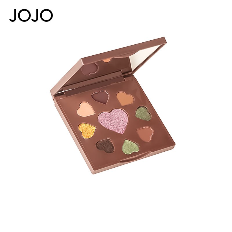 Bảng phấn mắt 9 màu JOJO New Make up Shimmer Glitter Eyeshadow Palette Trang điểm mắt Mỹ phẩm