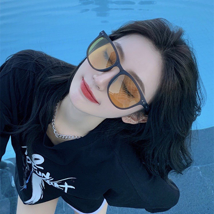 Kính Form tròn Nam Nữ 617 gấp gọn Chất liệu nhựa hàn quốc kiểu dáng hot trend