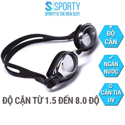 Kính bơi cận người lớn, trẻ em 5100 SPORTY có độ cận thị từ 1.5 độ đến 8.0 độ chống UV