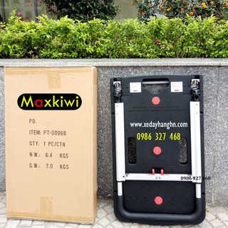 [Gấp gọn- Siêu mỏng- Bỏ cốp oto ] Xe đẩy hàng 4 bánh maxkiwi pt0096b