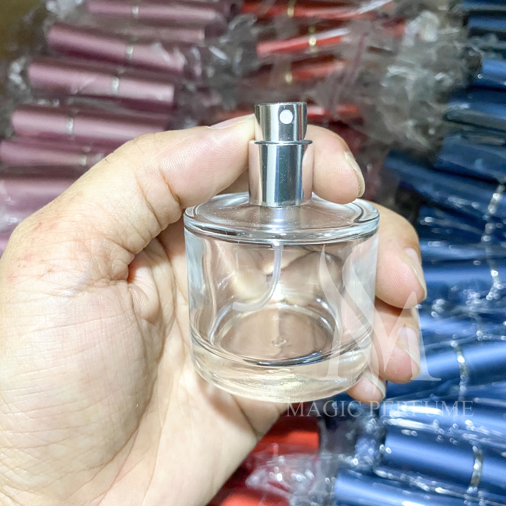 Chai chiết nước hoa thủy tinh 30ml loại đẹp nắp hình cầu, dạng phun sương