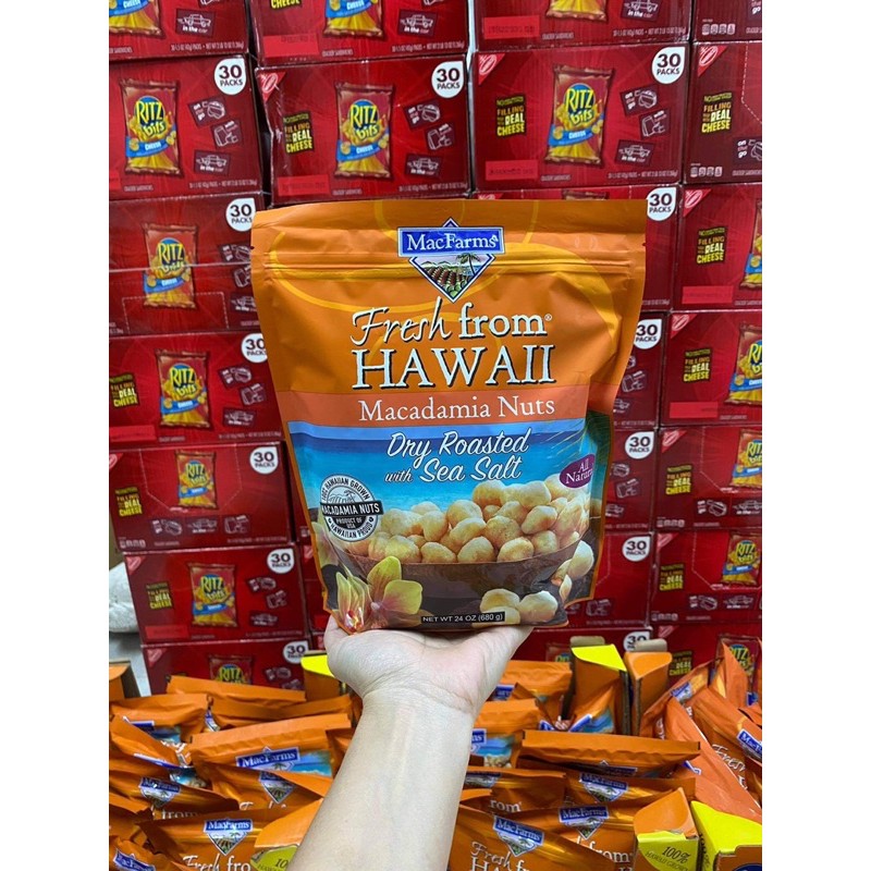 Hạt Macdamia Hawaii Cao Cấp Mỹ 680gr ( sấy muối) cực ngon