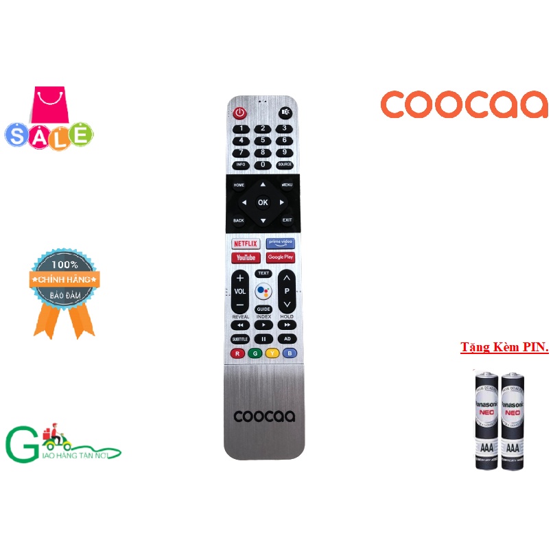 Remote Điều khiển từ xa dành cho tivi Coocaa giọng nói- Hàng chính hãng  Coocaa,mới 100% -Tặng kèm Pin