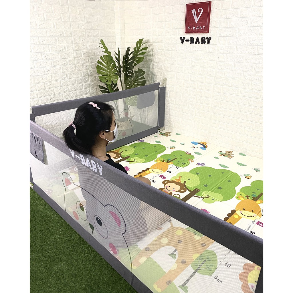 [Mã 267FMCGSALE giảm 8% đơn 500K] Thanh chắn giường Nhật Bản V-BABY NV01 &amp; N1 hàng cao cấp - 1 hộp 1 thanh