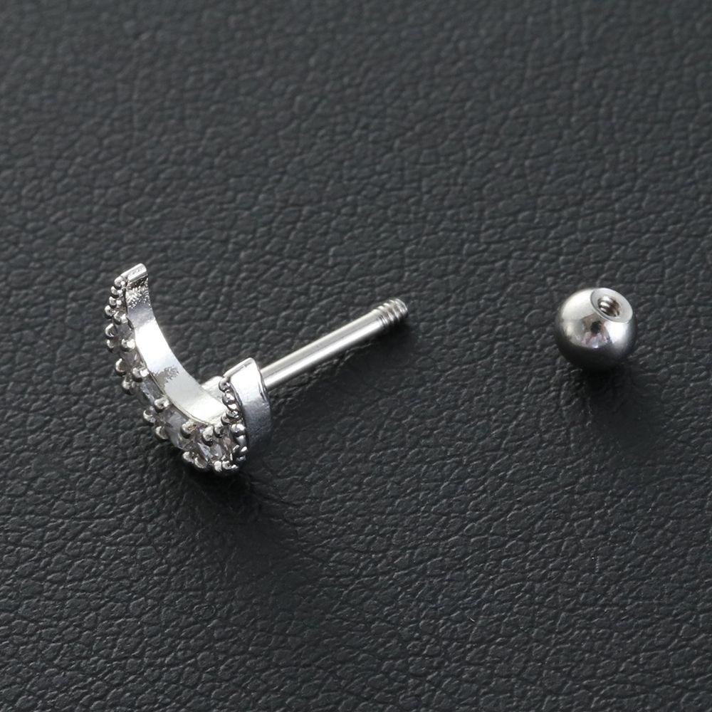 1 Khuyên Tai Đeo Sụn Tai / Môi / Mũi / Môi Bằng Thép Phẫu Thuật Thời Trang Cho Nữ