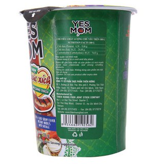 Mì ly có xúc xích Yes Mom 76g | BigBuy360 - bigbuy360.vn