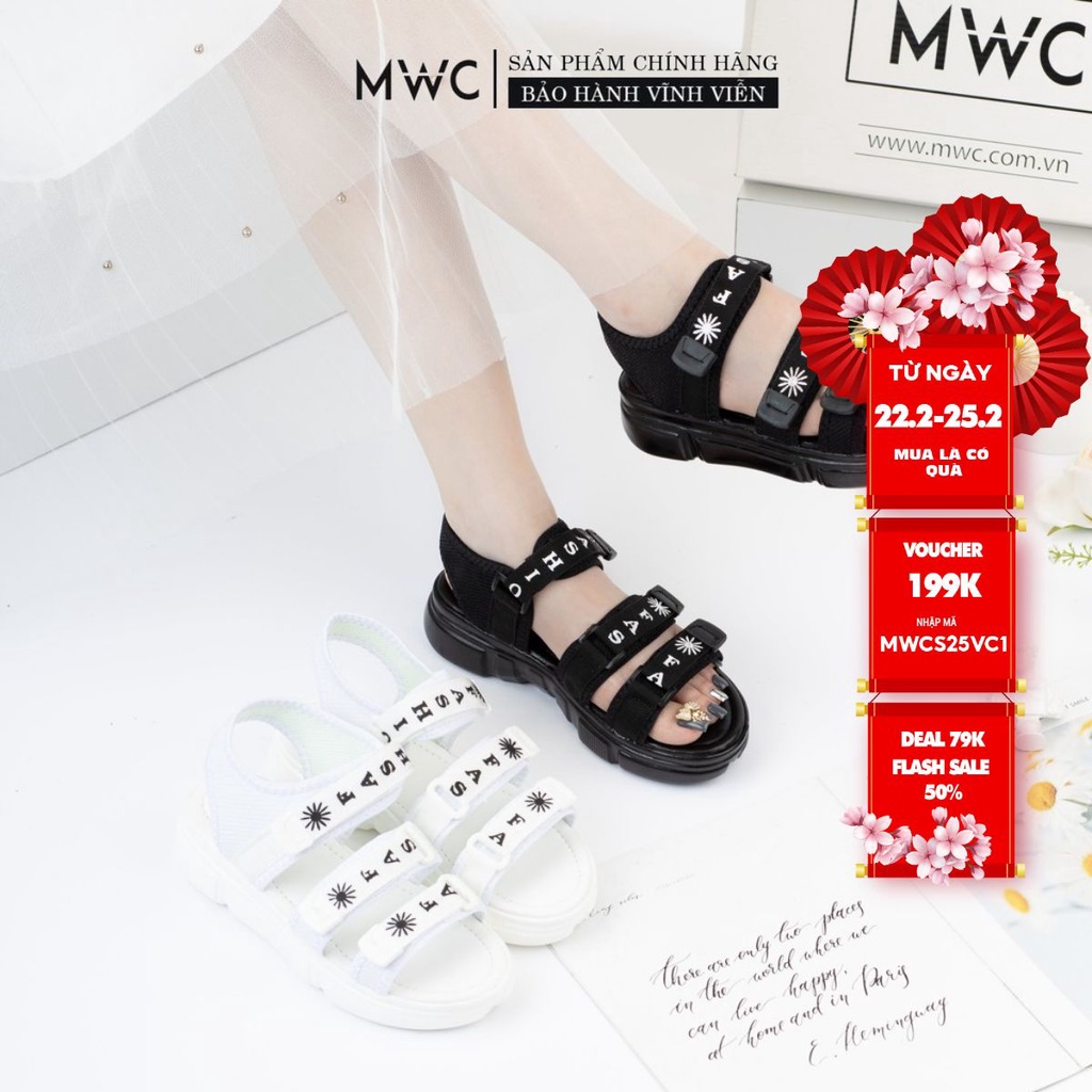 [Mã SKAMFS114M giảm 10% đơn 100K] GIÀY SANDAL NỮ THỜI TRANG MWC ĐẾ CAO HOA CÚC NĂNG ĐỘNG NUSD- 2827