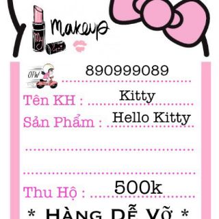 Phiếu decal giao hàng kitty
