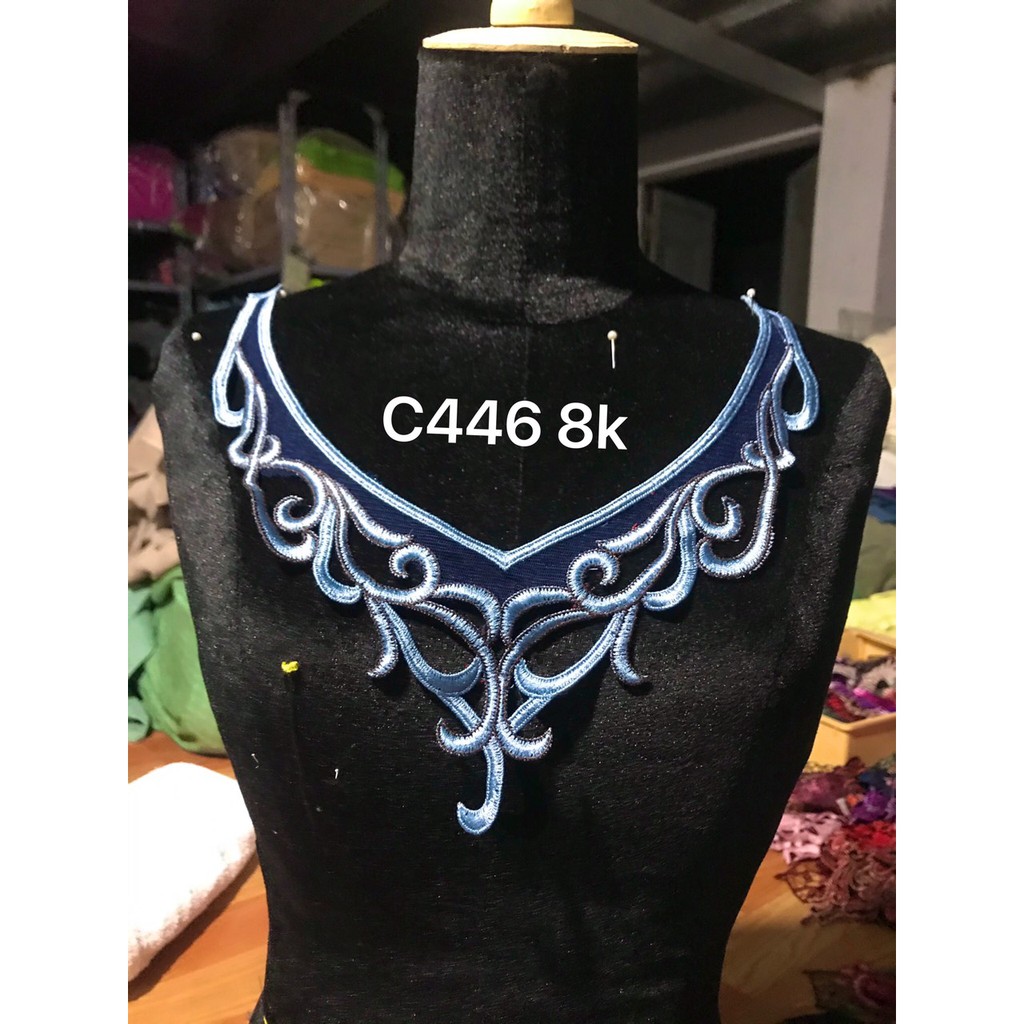 Cổ ren thêu hoa nhiều màu, nhiều mẫu