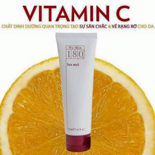 Sữa rửa mặt 180  tăng cường vitamin C( tem tiếng anh)ô
