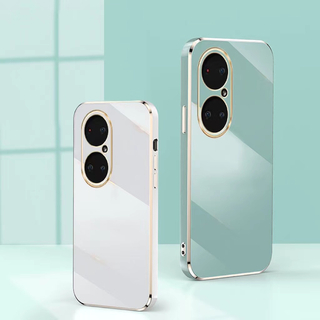 Ốp điện thoại dẻo mạ viền 6d sang trọng cho Huawei P50 P40 Pro 4G 5G 2022
