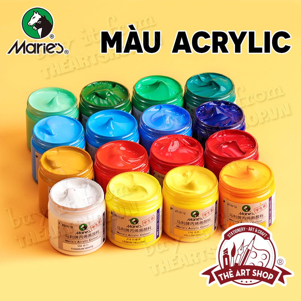 THEARTSHOP Màu Acrylic Marie's 100ml vẽ trên tất cả vật liệu