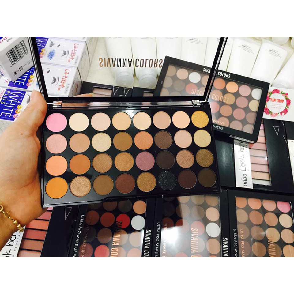 BẢNG MÀU MẮT 32 Ô SIVANNA COLORS ULTRA PRO MAKE UP PALETTE