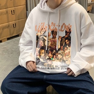 Áo hoodie có mũ trùm phong cách Âu Mỹ retro đường phố Hip Hop mùa xuân và thu cho nam