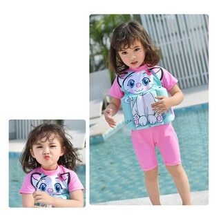 Đồ bơi bé gái có kèm phao hình mèo dang liền thân cho trẻ em_BG17