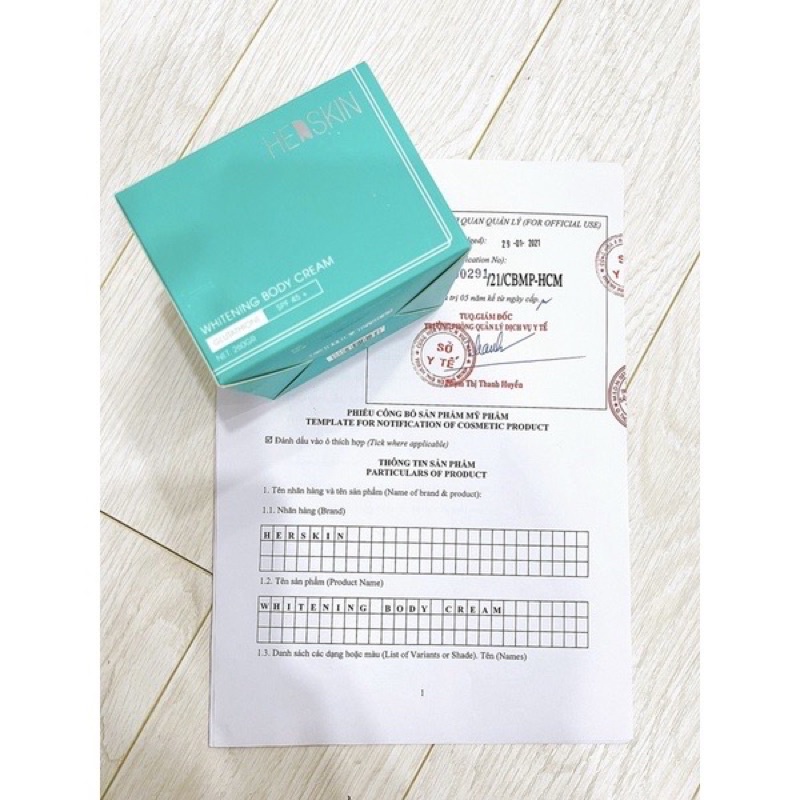 COMBO KEM DƯỠNG TRẮNG DA BODY + KEM CHỐNG NẮNG HERSKIN PRINC