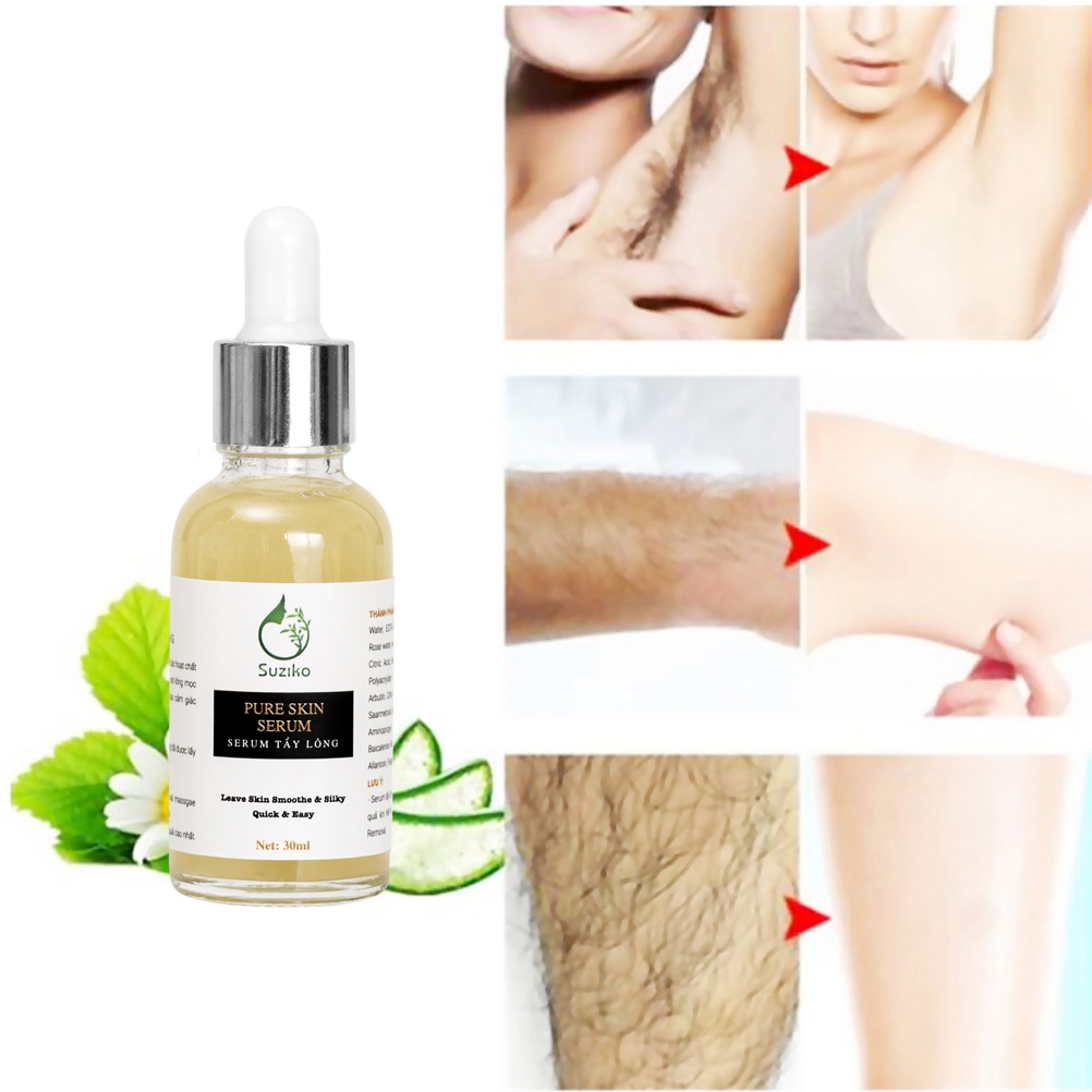 Combo Kem tẩy lông và serum ức chế mọc lông dùng cho Chân, Tay, Nách, Ngực, Bụng, Body tại nhà SUZIKO