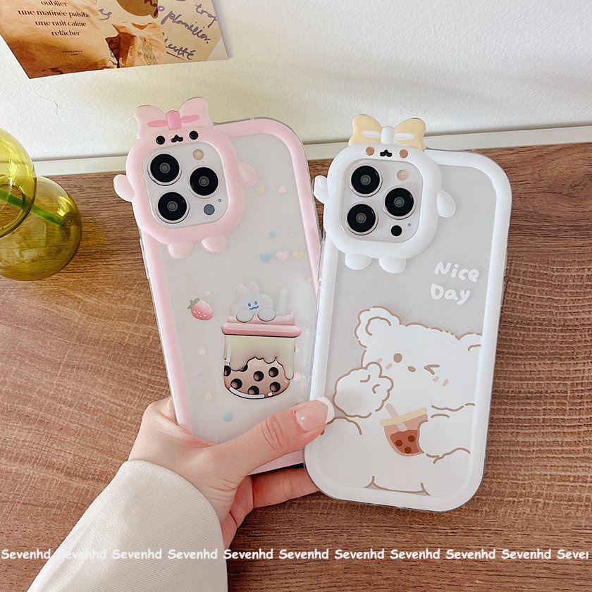 Ốp Điện Thoại Họa Tiết Thỏ Hoạt Hình Cho iPhone 14 13 12 11 Pro Max Xs Max Xr X 7 8 6 6s Plus