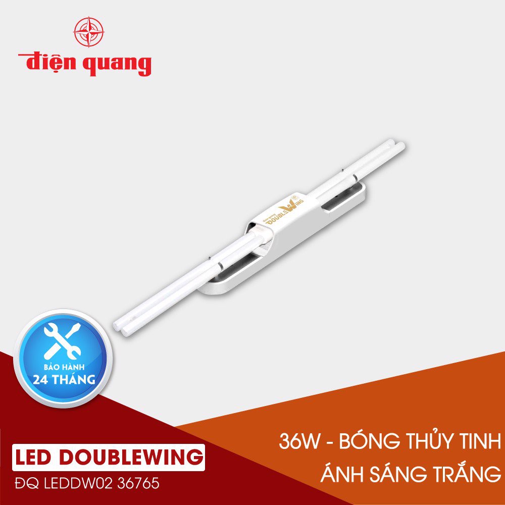 Bộ đèn LED DoubleWing 36W Điện Quang - Bóng Thủy Tinh