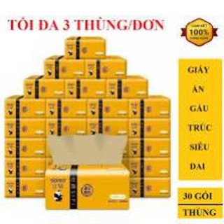 GIẤY ĂN GẤU TRÚC SIPIAO GIẤY THIẾU [THÙNG 30 GÓI]