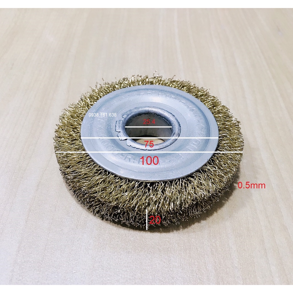 Bánh Cước Thép 100x20x25.4 Nắp 75