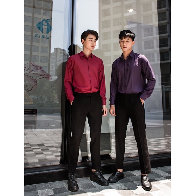 Áo Sơ Mi Nam Trơn Dài Tay Đơn Giản Y2010 M11 18246