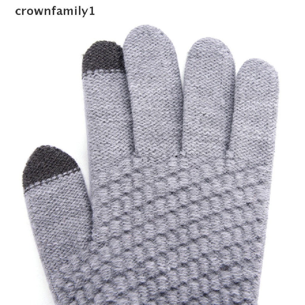 [crownfamily1] Găng Tay Len Giữ Ấm Mùa Đông Có Thể Sử Dụng Màn Hình Cảm Ứng Dành Cho Nam