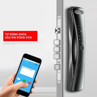 Khóa cửa vân tay điện tử tự động Pro-Lok 01 Basic tự kéo đẩy chốt, vân tay 360, quản lý mở cửa từ xa qua internet