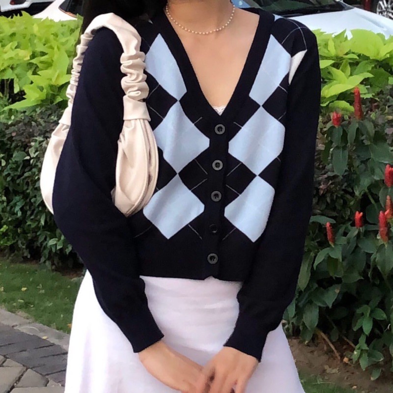 JANET STUDIO • Áo Cardigan XO xanh | BigBuy360 - bigbuy360.vn