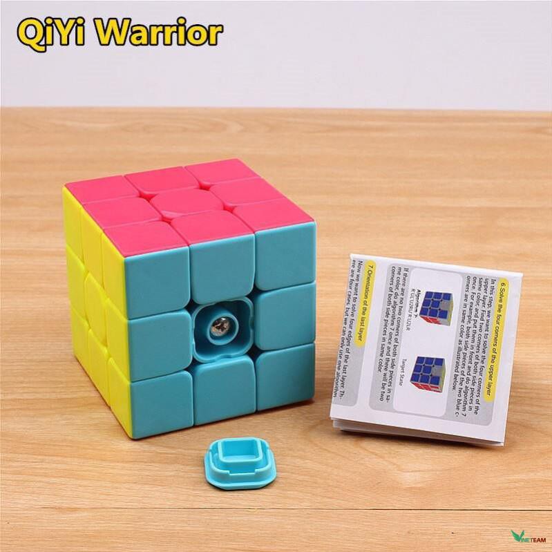 Rubik 3x3 Qiyi Warrior S Stickerless Rubic 3 Tầng Không Viền -dc4642