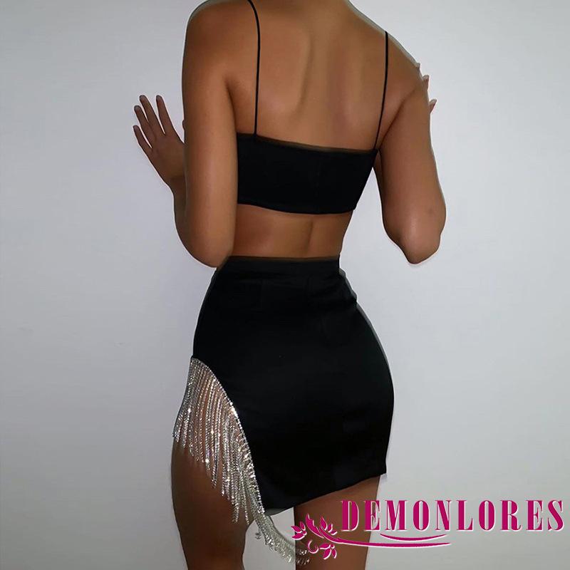 Set 2 Món Chân Váy Và Áo Tay Dài Thời Trang Quyến Rũ Cho Nữ