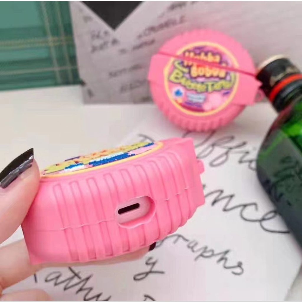 VASELINE Vỏ Bảo Vệ Hộp Sạc Tai Nghe AirPods 1 / 2 / 3 / Pro 2 Hình Kẹo Cao Su Hồng Dễ Thương