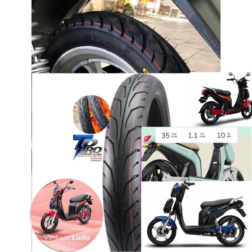 VỎ LỐP [ XE MÁY ĐIỆN VINFAST LUDO ] CTH 004-631-900