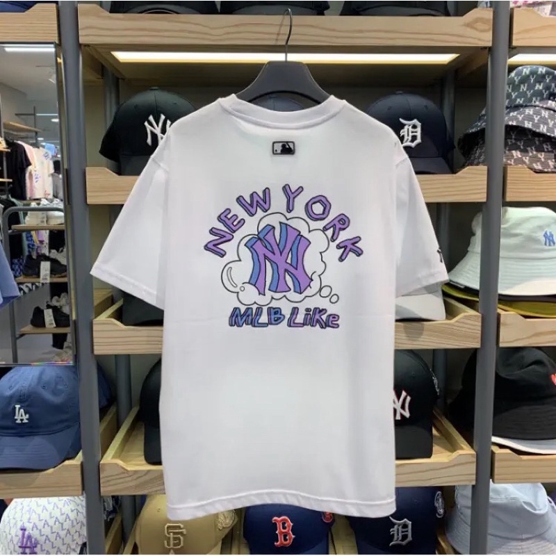 Áo phông MLB New york, áo thun unisex, chất cotton thoáng mát, form rộng, Dorystore