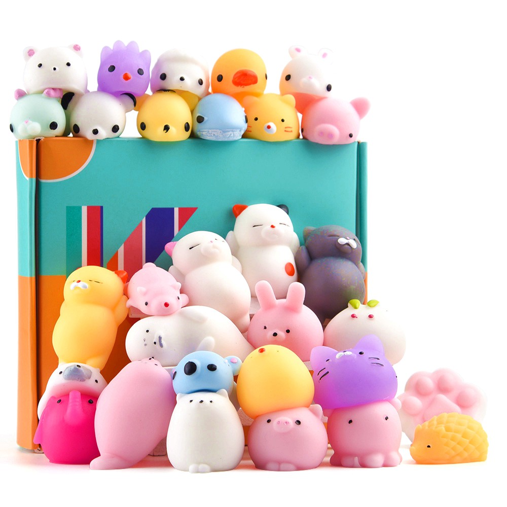 Cute Mini Animal Squishies Kawaii Mochi Squeeze Toys Stretch Stress Squishy Fidget Toy