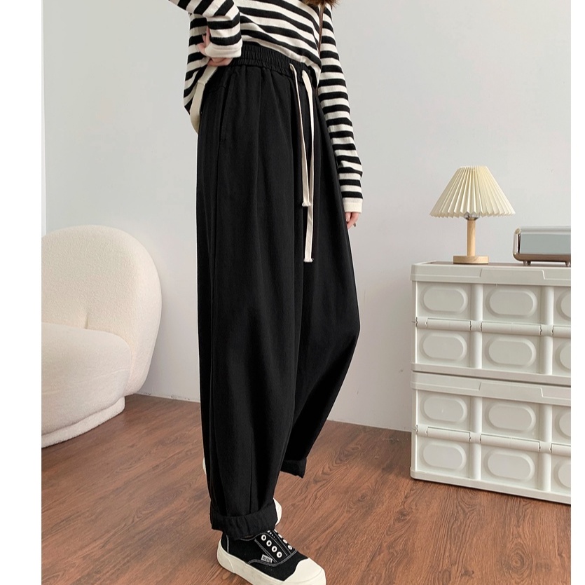 Quần Kaki Ống Rộng Lưng Cao Thời Trang Thu Đông Dành Cho Nữ 57436