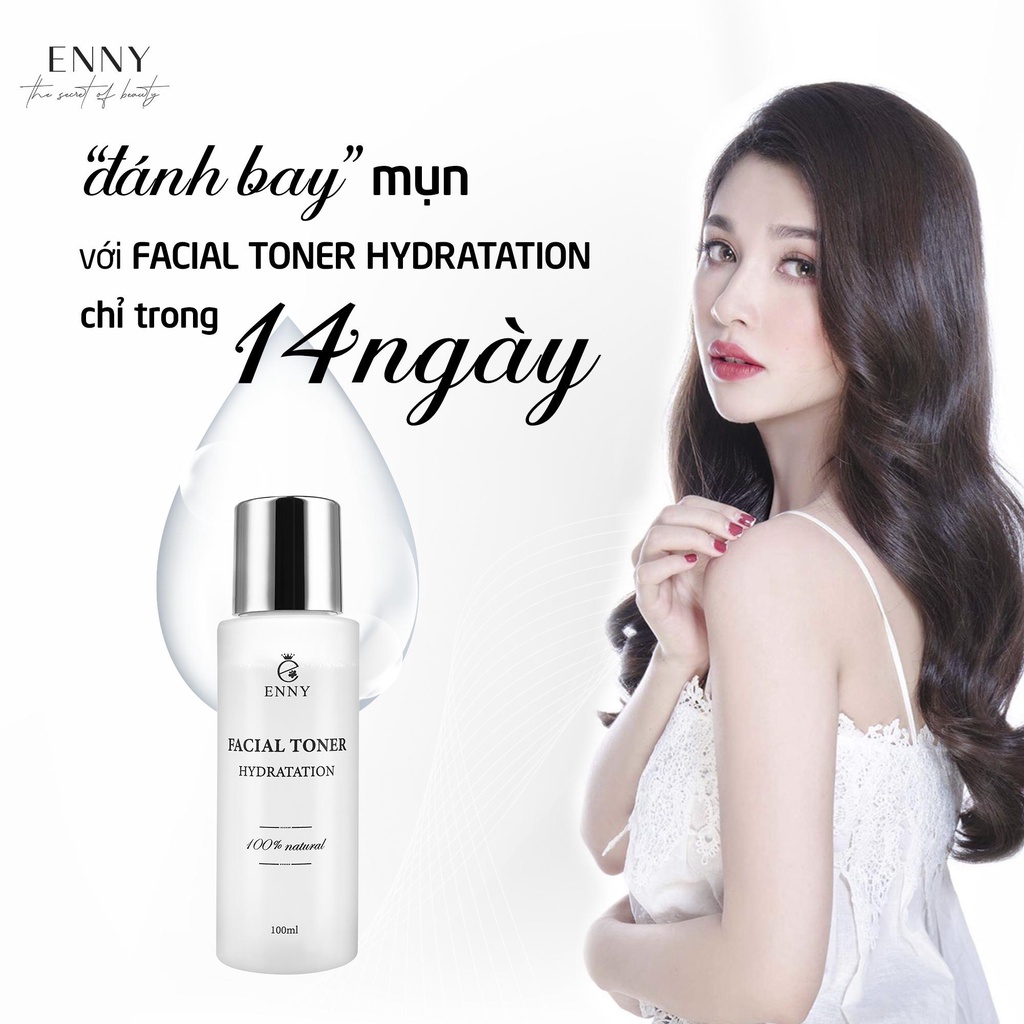 Toner trắng da dạng xịt ENNY FACIAL TONER, dưỡng trắng làm sạch và cấp ẩm cho da ENNYCOS