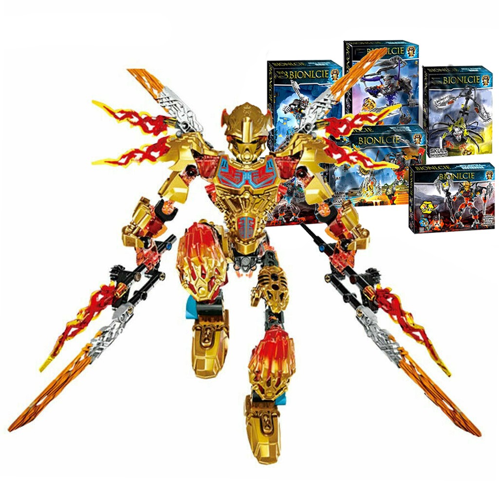 Đồ chơi lắp ráp KSZ Bionicle 612-4 Tahu & Ikir Fire Unity Set kết hợp của 609-4 và 611-1 chất liệu nhựa ABS New4all